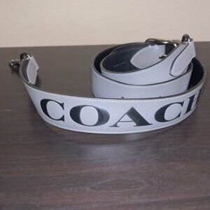 NEW COACH logo detachable shoulder crossbody strap (gray/black/gunmetal)